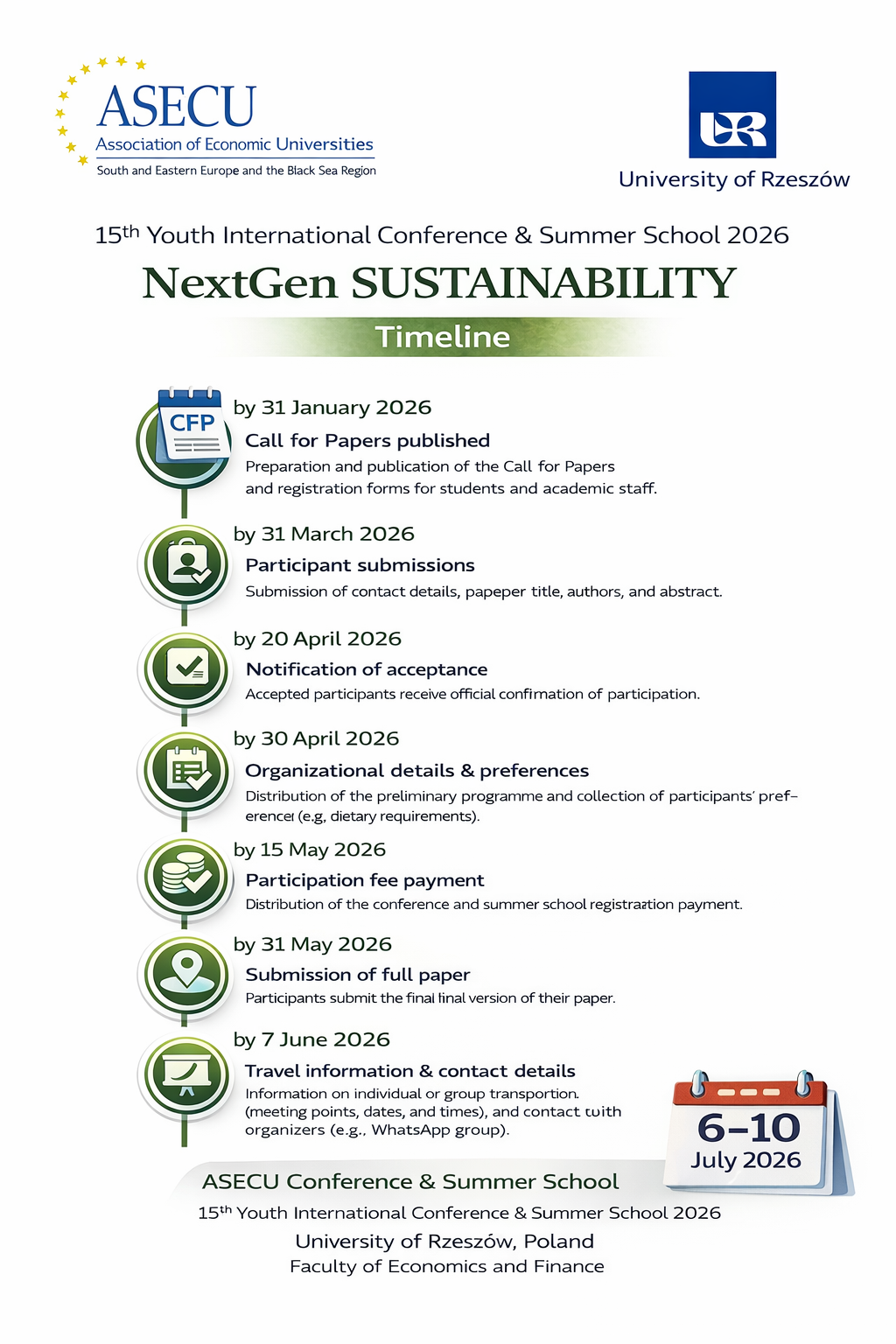 15th-summer-school-timeline